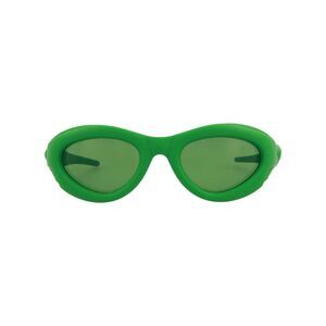 Bottega Veneta Round-Frame Injection Sunglasses Green Unisex-Adult